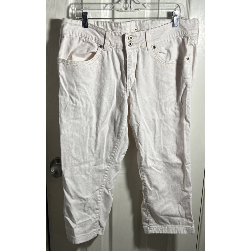 Levi's Capri Jeans Women's Size 16 Pink‎ Denim Stretch